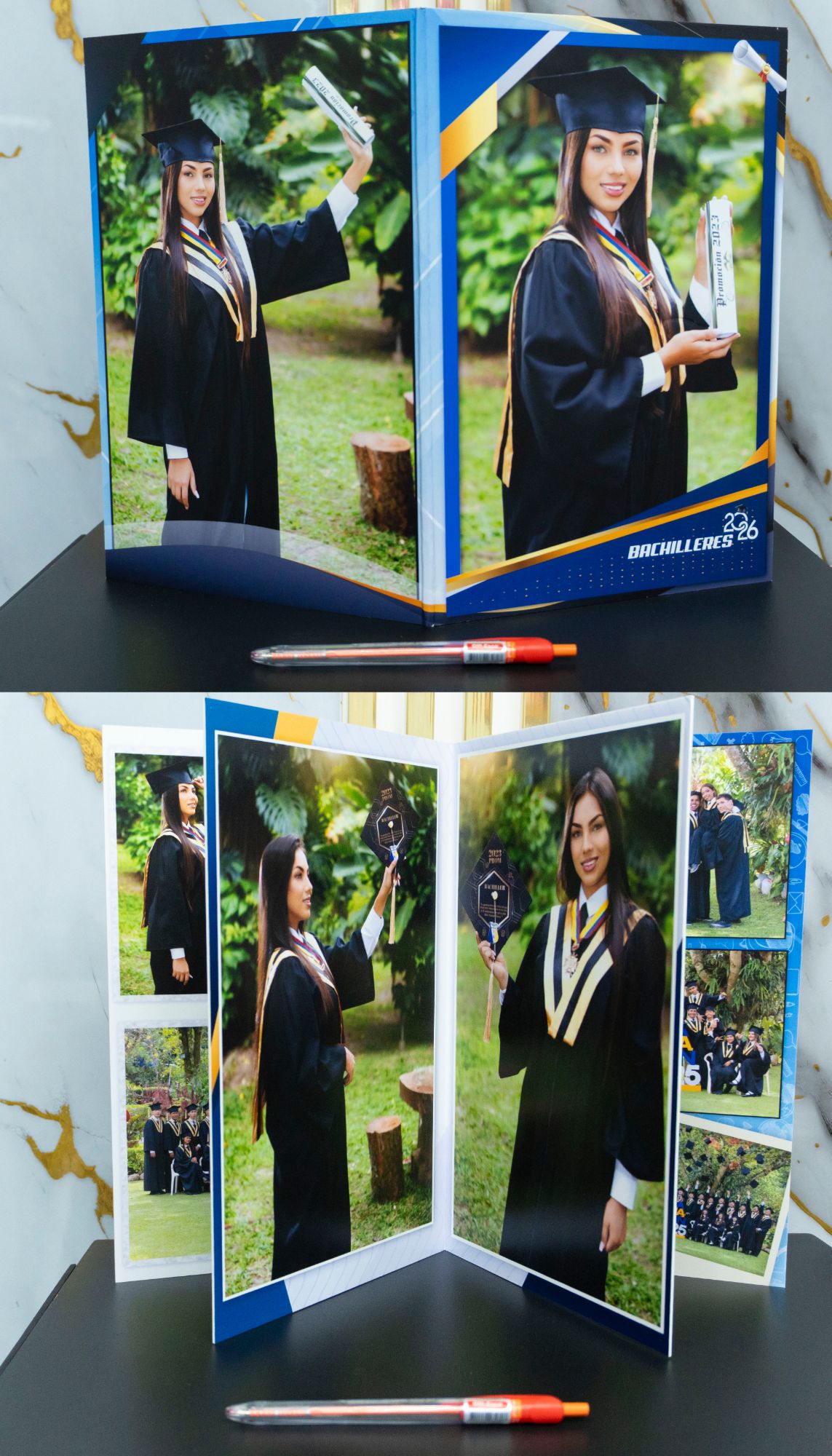 Fotografía de grados realizada por Luxury Studios en Saladoblanco, Huila